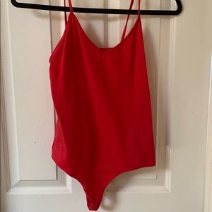 red pacsun bodysuit